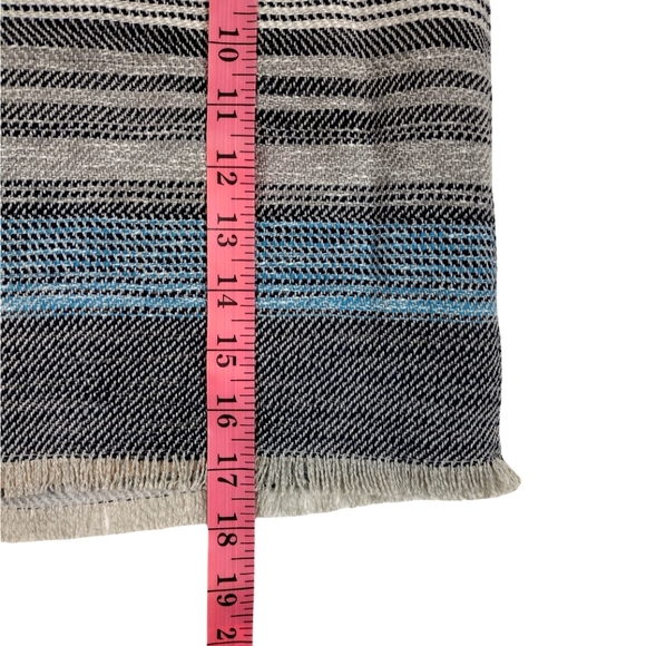 LOFT Women's Striped Tweed Fringe Hem Skirt SIZE 2P - Picture 3 of 6